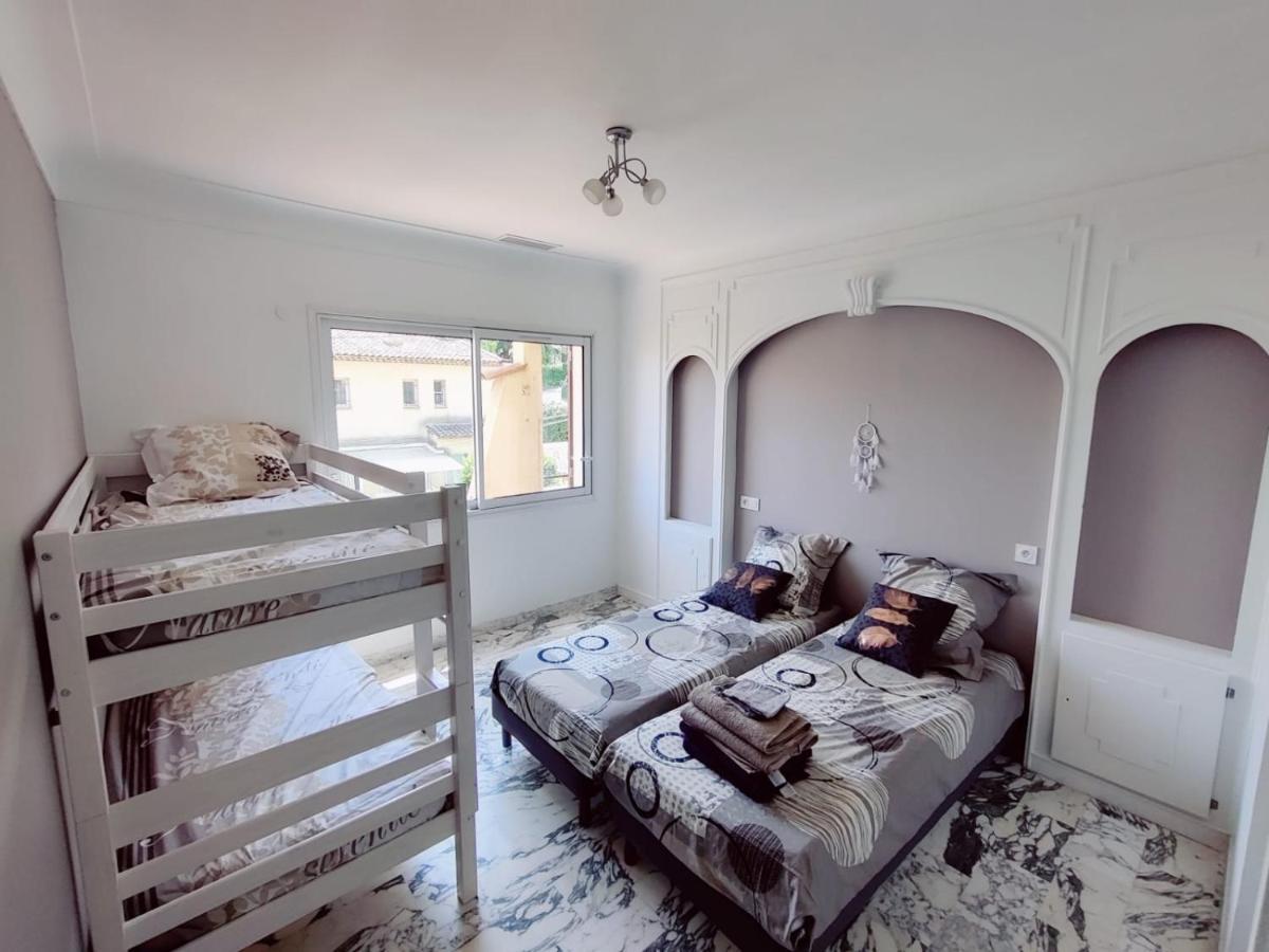 La Villa Castel - Haut De Villa - Parkings- 3 Chambres - 8 Couchages - Jardin - Barbecue Кань-сюр-Мер Экстерьер фото
